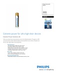 Philips ExtremeLife Battery LR03E2B