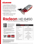 Diamond Multimedia 6450PE31GSB AMD Radeon HD6450 1GB graphics card