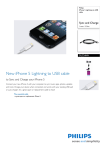 Philips iPhone 5 Lightning to USB cable DLC2404V