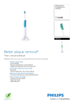 Philips Sonicare PowerUp Rechargeable sonic toothbrush HX3120