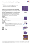 V7 Ultra Slim Folio Stand for iPad, Purple