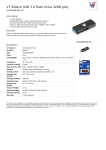 V7 Slide-In USB 3.0 Flash Drive 32GB grey