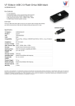 V7 Slide-In USB 2.0 Flash Drive 8GB black