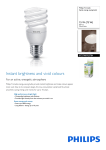 Philips Tornado Spiral energy saving bulb 8727900925784