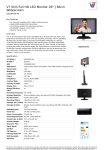 V7 Slim Full HD LED Monitor 26" | 66cm Widescreen