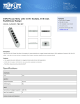 Tripp Lite 230V Power Strip with 5-C13 Outlets, C14 Inlet, Switchless Design