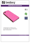 Sandberg Bling Cover flip iPh5/5S Pink