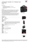 V7 Edge Slim Toploader 14.1" Notebook Case black / red