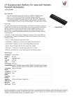 V7 Replacement Battery for selected Hewlett-Packard Notebooks