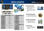 MSI V280-011R NVIDIA GeForce GTX 650 1GB graphics card