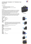 V7 Edge Slim Toploader 13.3" Notebook Case black / blue