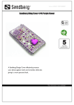 Sandberg Bling Cover 4/4S Purple flower