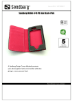 Sandberg Wallet 4/4S PU skin Black+Pink