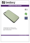 Sandberg Cover 4/4S fiber skin Silver