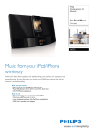 Philips docking speaker with Bluetooth® AD752