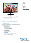 Philips LCD monitor with LED backlight 196V4LSB2