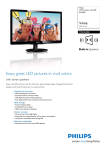 Philips LCD monitor with LED backlight 196V4LAB2