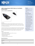 Tripp Lite USB 3.0 SuperSpeed SDXC Memory Card Media Reader/Writer