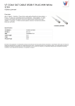 V7 COAX SAT CABLE 85DB F-PLUG M/M White 3,5m