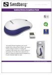 Sandberg Wireless DesignMouse Purple