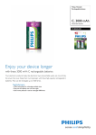 Philips Rechargeables Battery R14B2A300