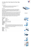 V7 Ultra Slim Folio Stand for iPad, Blue