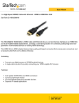 StarTech.com 1 m High Speed HDMI® Cable with Ethernet - HDMI to HDMI Mini- M/M