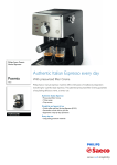 Saeco Poemia Manual Espresso machine HD8325/08