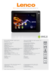 Lenco TAB-812 8GB Black tablet