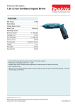 Makita TD021DSE cordless impact wrench