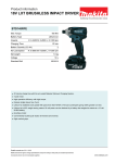 Makita BTD145RFE cordless impact wrench