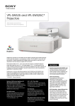 Sony VPL-SW525 data projector