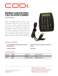 CODi USB Keypad/Calculator Combo