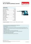 Makita BHR261RDE cordless rotary hammer