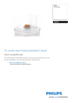 Philips Food processor lid HR3925