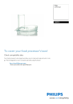 Philips Food processor lid HR3910