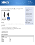 Tripp Lite DVI to VGA Monitor Cable, High Resolution Cable with RGB Coax (DVI-A to HD15 M/M), 10-ft.