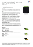 V7 Ultra Protective Sleeve for Tablet PCs up to 10.1" & iPad - Black/Green