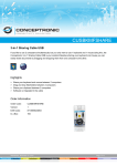 Conceptronic 3-in-1 Sharing Cable USB, 1.8m