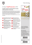 G DATA TotalProtection 2013, 1Y, 1PC, Box