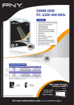 PNY 1GB DDR PC-3200 400MHz DIMM