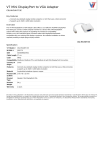 V7 Mini DisplayPort to VGA Adapter