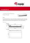 Equip 227362 patch panel