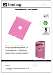 Sandberg Hard back case Pink iPad 2