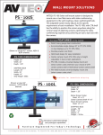 Avteq PS-100S flat panel wall mount