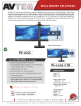 Avteq PS-100L-CTR flat panel wall mount