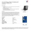 V7 17.0" Privacy Filter for desktop and notebook monitors 5:4
