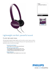 Philips Lightweight Headphones SHL1700PP