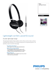 Philips Lightweight Headset SHL1705BK