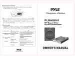 Pyle PLBASS10 subwoofer